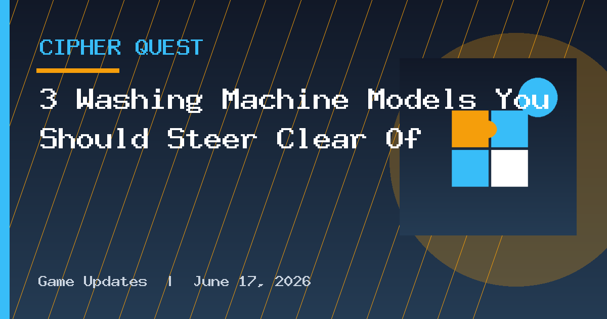 3 Washing Machine Models You Should Steer Clear Of