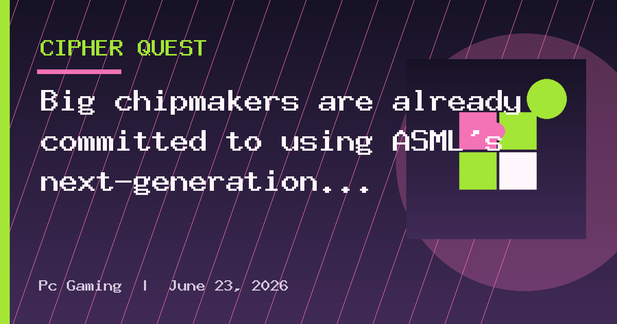 Big chipmakers are already committed to using ASML's next-generation production