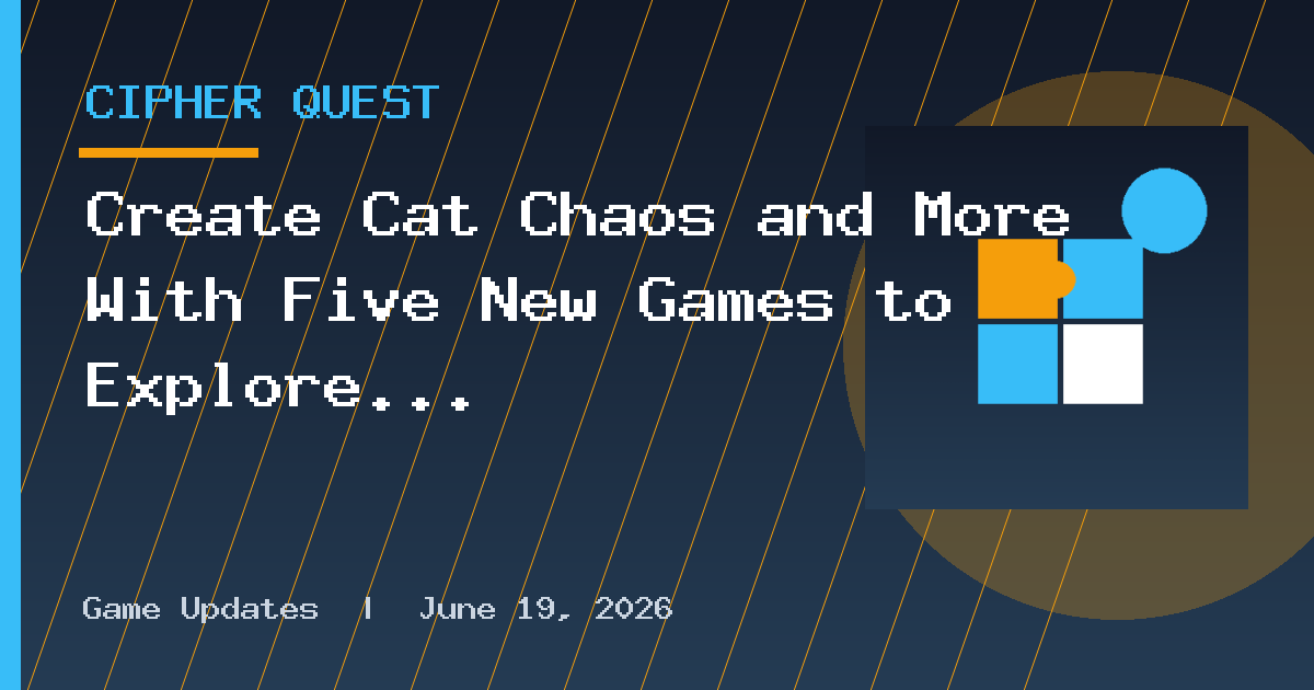 Create Cat Chaos and More With Five New Games to Explore in Meta Horizon+