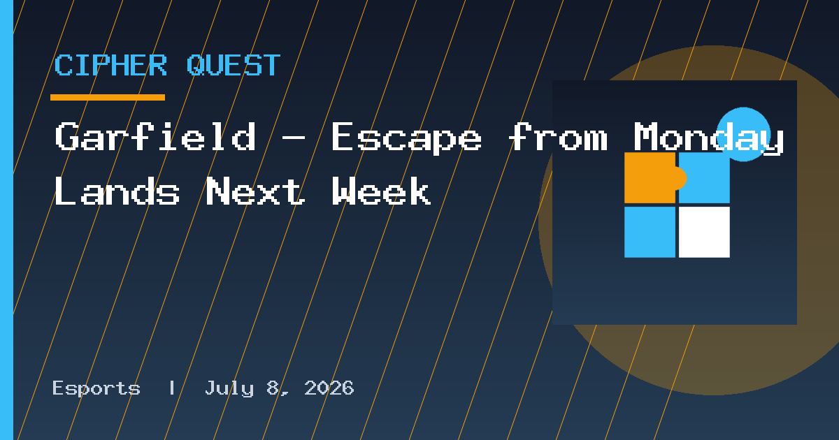 Garfield – Escape from Monday Lands Next Week