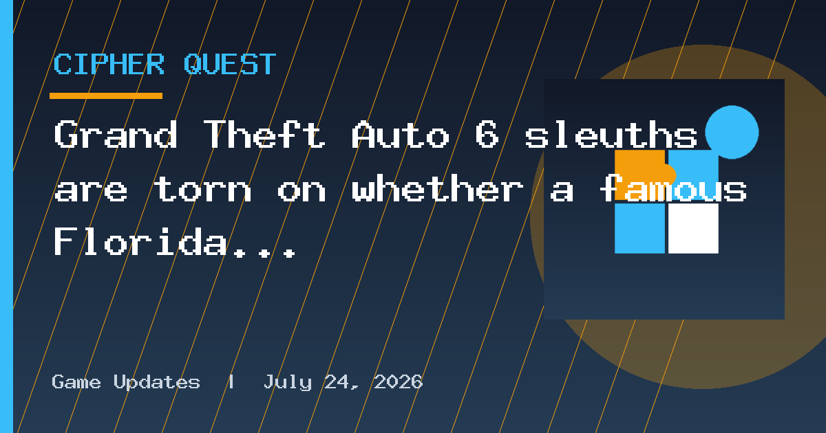 Grand Theft Auto 6 sleuths are torn on whether a famous Florida locale is
