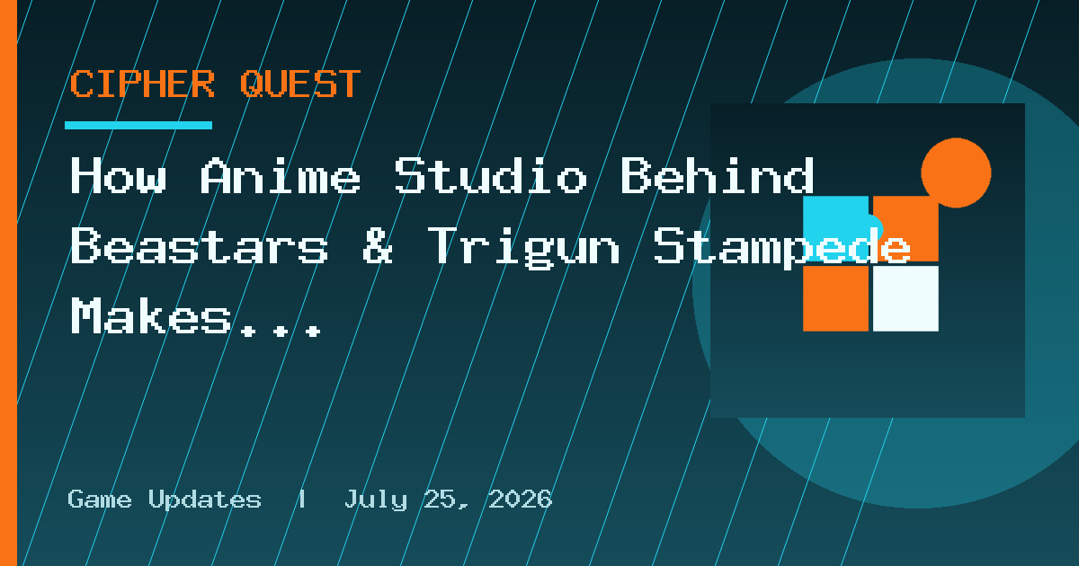 How Anime Studio Behind Beastars & Trigun Stampede Makes 3D Animation Look 2D