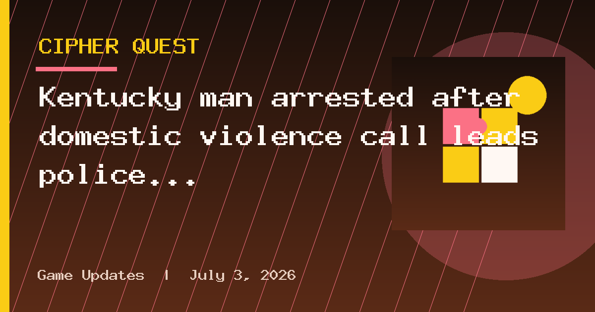 Kentucky man arrested after domestic violence call leads police to explosives