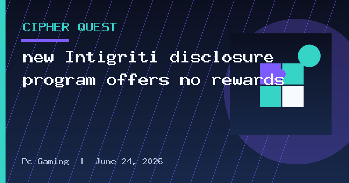new Intigriti disclosure program offers no rewards