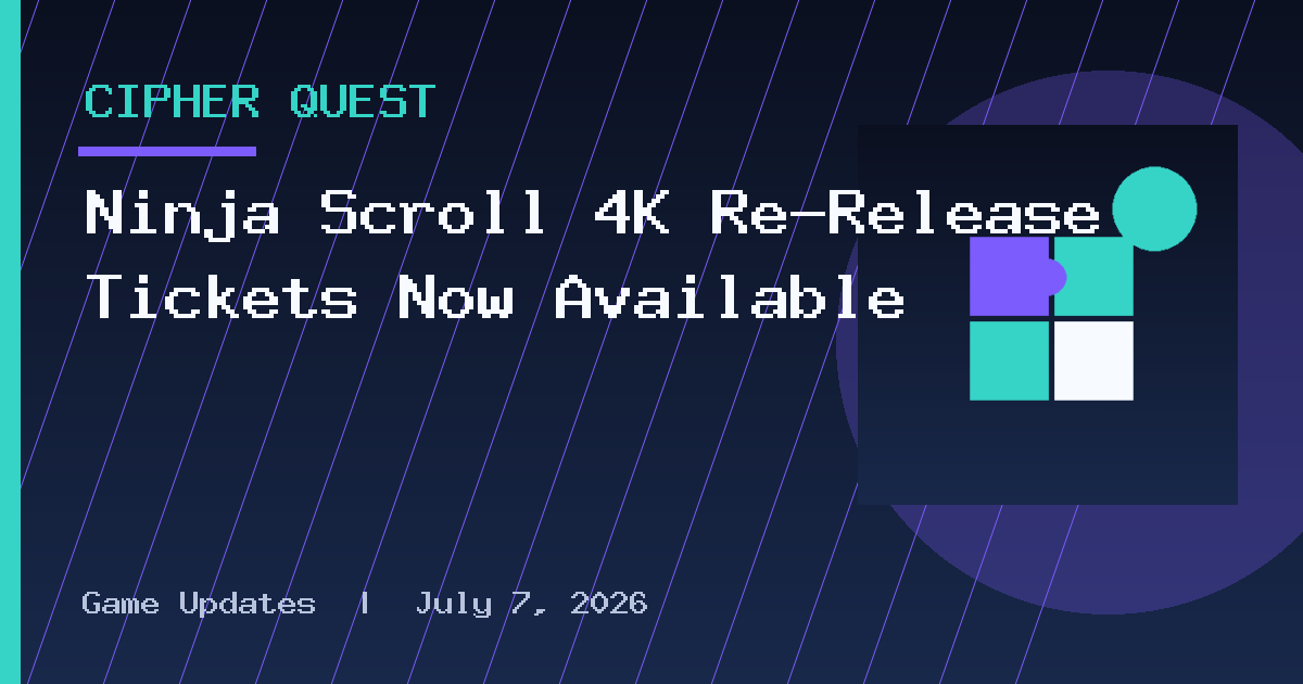 Ninja Scroll 4K Re-Release Tickets Now Available