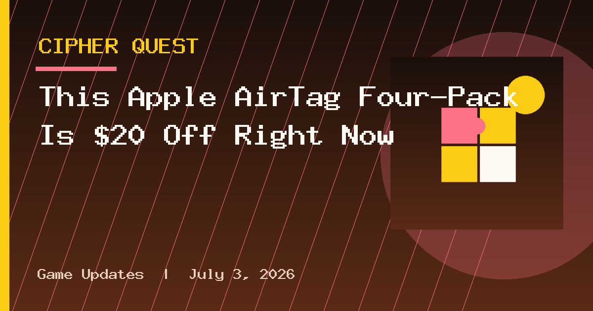This Apple AirTag Four-Pack Is $20 Off Right Now