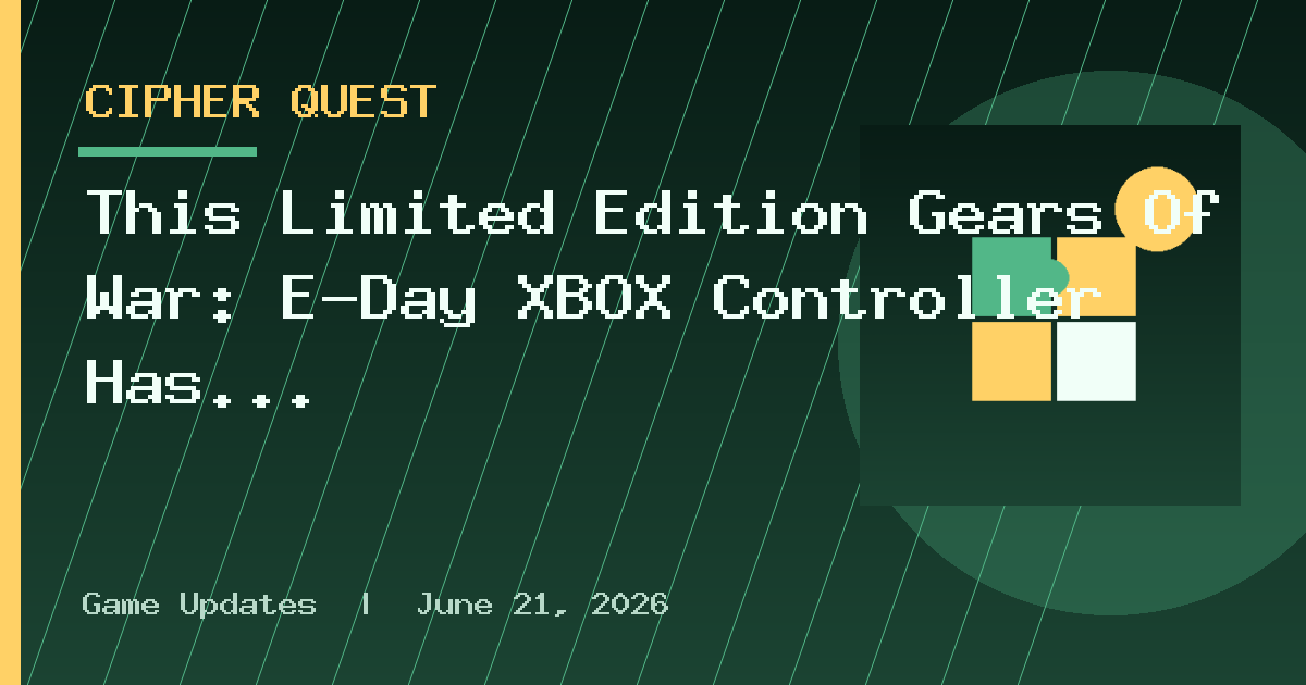 This Limited Edition Gears Of War: E-Day XBOX Controller Has Fans Divided